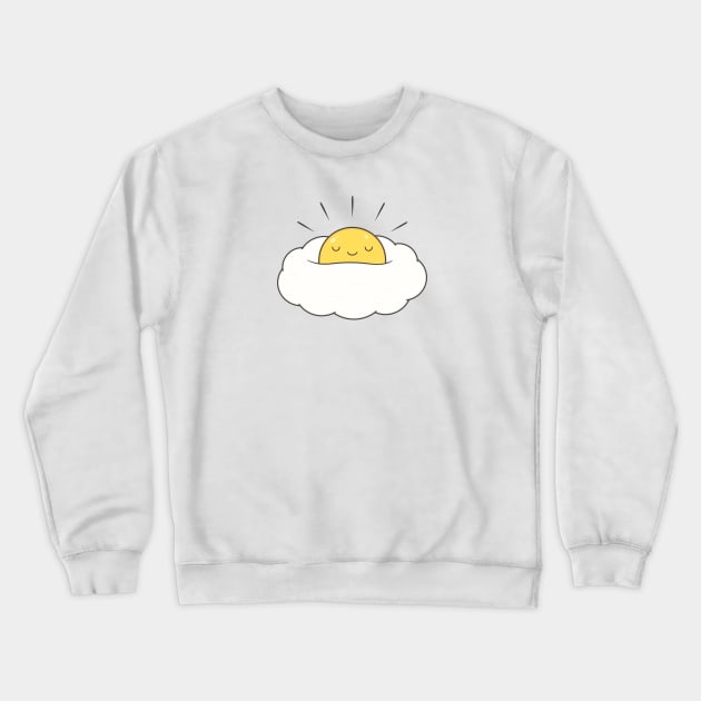 Egg Cloud - Sunny Side Up Crewneck Sweatshirt by kimvervuurt